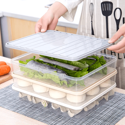 Boîte de rangement - FoodSaverBox™ - Carré gris - L&A Rangement